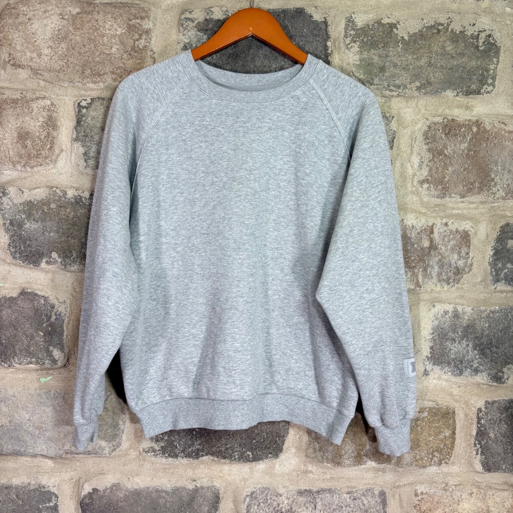 Savage X Fenty Womens Heather Gray Crewneck Raglan Sweatshirt Size M Athleisure